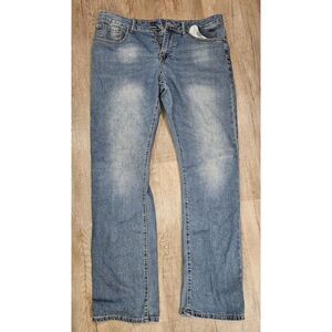 IZOD Women's Size 34" X 34" Relaxed Fit‎ Medium Wash Straight Leg Jeans